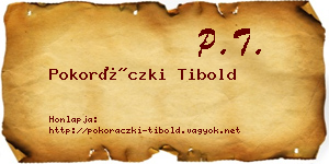 Pokoráczki Tibold névjegykártya
